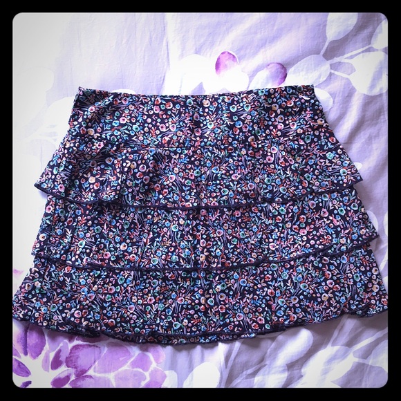 Express Floral layered ruffle skirt size 0 - Picture 1 of 4
